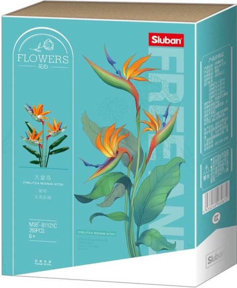 Klocki SLUBAN Rajski Ptak Strelicja kwiatki bukiet 269 el