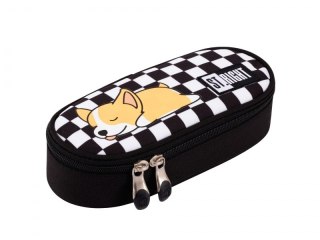 Piórnik Saszetka Sztywna Piesek Sleepy Corgi Krata