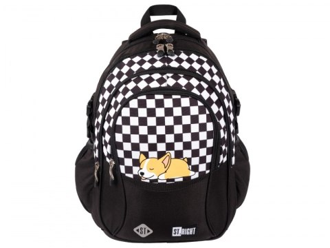 Plecak młodzieżowy 4 komory Krata Piesek Corgi BP-01