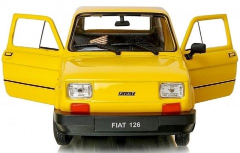 WELLY MALUCH FIAT 126P 1:21 SAMOCHÓD KOLEKCJONERSKI ŻÓŁ