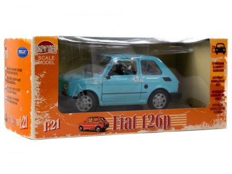 WELLY MALUCH FIAT 126P 1:21 SAMOCHÓD KOLEKCJONERSKI błękitny