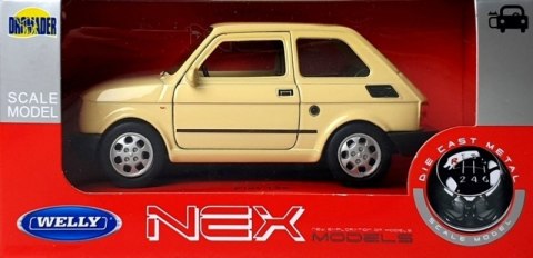 WELLY MALUCH FIAT 126P 1:34 SAMOCHÓD KOLEKCJONERSKI beż