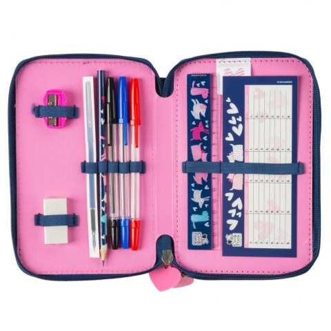 Piórnik trzypoziomowy z wyposażeniem Cleo i Frank Piesek