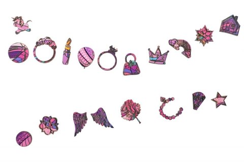 EKOLOGICZNE DREWNIANE PUZZLE BAJKOWY JEDNOROŻEC 140 EL