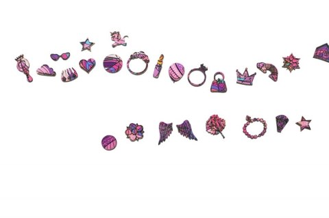 EKOLOGICZNE DREWNIANE PUZZLE BAJKOWY JEDNOROŻEC 140 EL