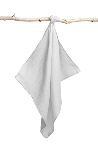 PIELUCHA MUŚLINOWA 70X80 CM SZARY GŁADKI