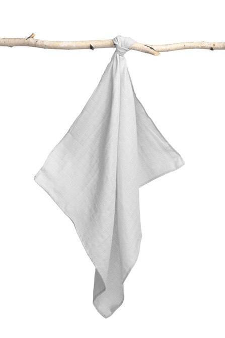 PIELUCHA MUŚLINOWA 70X80 CM SZARY GŁADKI