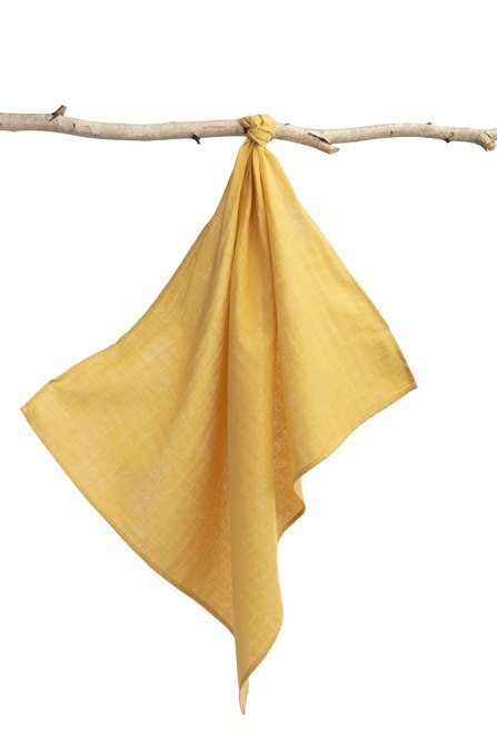 PIELUCHA MUŚLINOWA MUSZTARDOWY GŁADKI 70 X 80