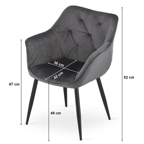 Krzesło MADERA - róż aksamit x 1 Krzesło MADERA - róż aksamit x 1