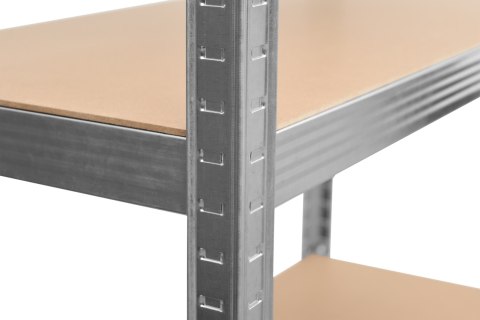 Regał stalowy magazynowy 200kg 5 poziomów 205x120x45 cm ocynkowany