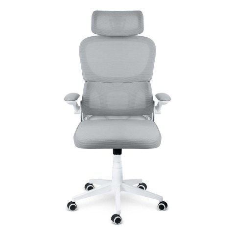 Fotel biurowy z mikrosiatki Sofotel Formax szary