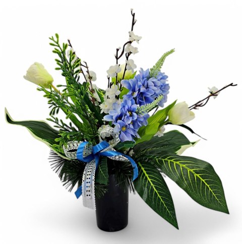 BUKIET WKŁAD DO WAZONU KWIATY NA CMENTARZ GRÓB POMNIK WZÓR WIOSENNY