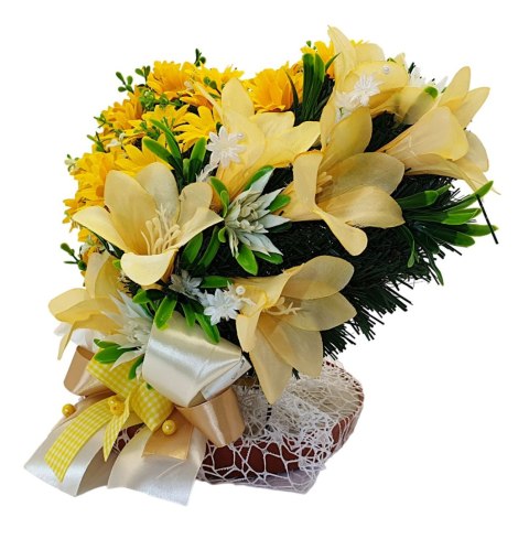 STROIK SERCE NA CMENTARZ GRÓB DEKORACJA ROCZNICA ŚMIERCI