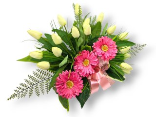 WIOSENNY STROIK NA CMENTARZ WIELKANOC TULIPANY NA GRÓB POMNIK Z OBCIĄŻENIEM