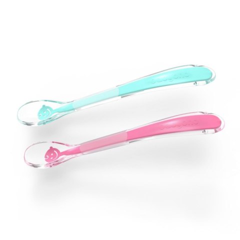 1460/02 ŁYŻECZKA SILIKONOWA BABY's SMILE RÓŻOWA