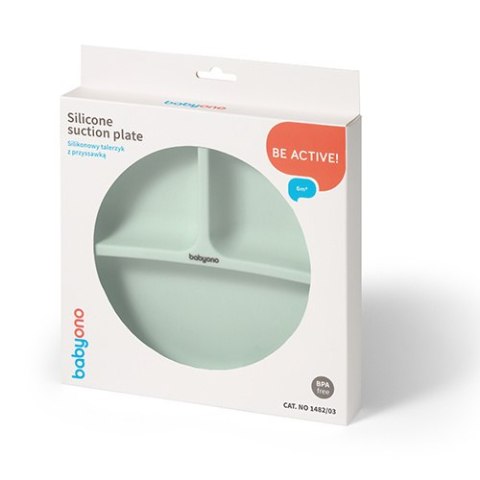 1482/03 TALERZ SILIKONOWY Z PRZYSSAWKĄ MIĘTOWY