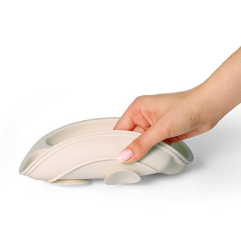 1482/04 TALERZ SILIKONOWY Z PRZYSSAWKĄ ECRU