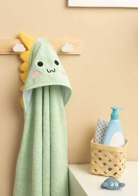 BATHFRIENDS OKRYCIE KĄPIELOWE 100x100 DINO MINT