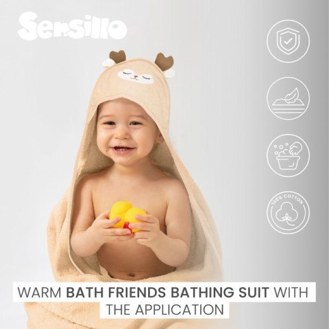 BATHFRIENDS OKRYCIE KĄPIELOWE 100x100 SŁOŃ GREY