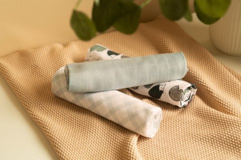 PIELUCHA BAMBUSOWA 3-pak JEŻYK BLUE 70X80