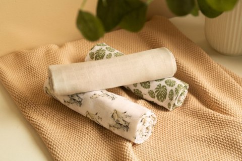 PIELUCHA BAMBUSOWA 3-pak SŁONIK GREY 70X80