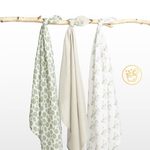 PIELUCHA BAMBUSOWA 3-pak SŁONIK GREY 70X80