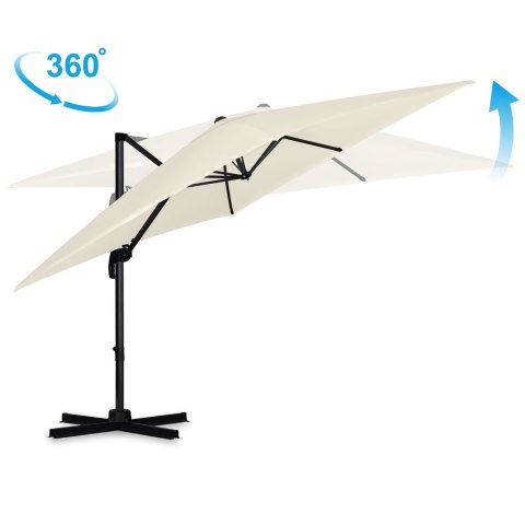 Parasol ogrodowy składany 8 segmentowy 420 cm z pokrowcem Plonos PL-883