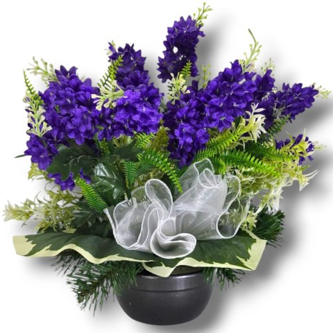 STROIK NA CMENTARZ WZÓR WIOSENNY KWIATY BZU NA GRÓB POMNIK BEZ