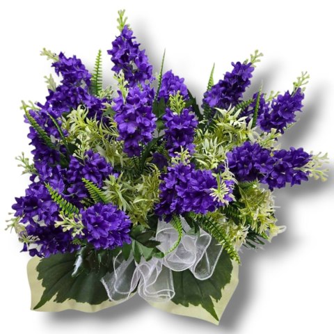 STROIK NA CMENTARZ WZÓR WIOSENNY KWIATY BZU NA GRÓB POMNIK BEZ