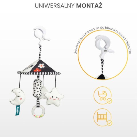 BLACK&WHITE KARUZELA DO WÓZKA GWIAZDKA