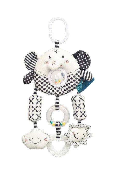 BLACK&WHITE ZABAWKA PODRÓŻNA SŁONIK