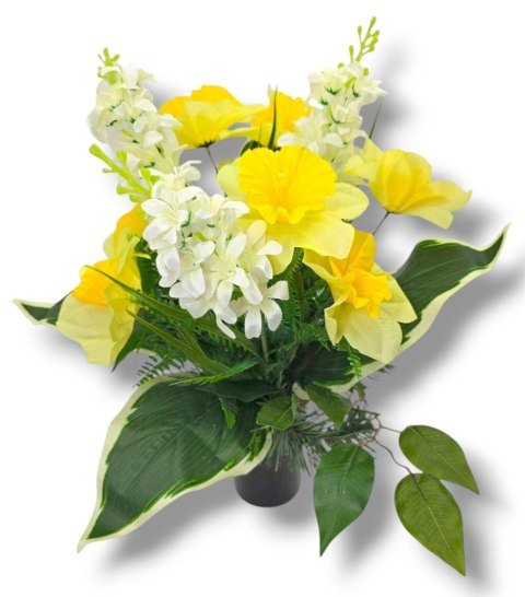 WIOSENNY BUKIET WKŁAD DO WAZONU KWIATY NA CMENTARZ GRÓB POMNIK ŻONKILE