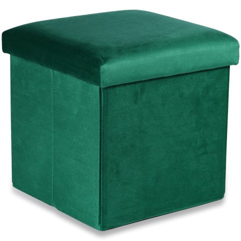 Pufa składana M - 30x30x30cm aksamit zielony Pufa składana M - 30x30x30cm aksamit zielony