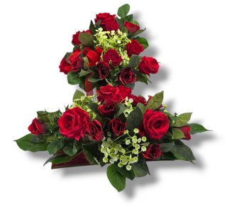 SZTUCZNE RÓŻE DEKORACJA DO WNĘTRZA DO SALONU POKOJU NA STÓŁ