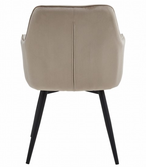 Krzesło JORK360 - ciemny beż aksamit / nogi czarne x 2