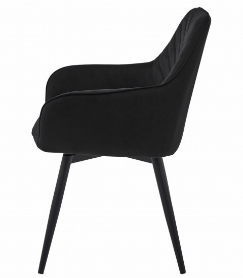 Krzesło NANA360 - czarny aksamit / nogi czarne x 2