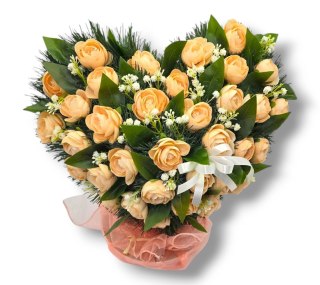 PRZEPIĘKNE DUŻE SERCE XL STROIK NA CMENTARZ GRÓB KOMPOZYCJA KWIATOWA