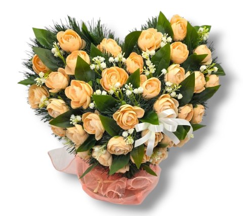 PRZEPIĘKNE DUŻE SERCE XL STROIK NA CMENTARZ GRÓB KOMPOZYCJA KWIATOWA