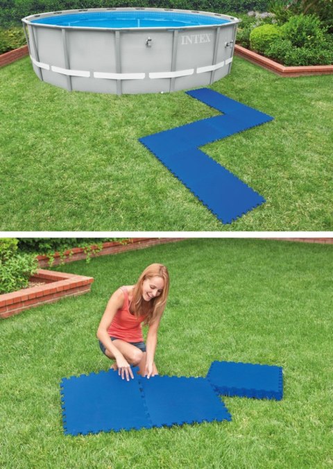 Mata pod basen puzzle 8 szt INTEX 29081