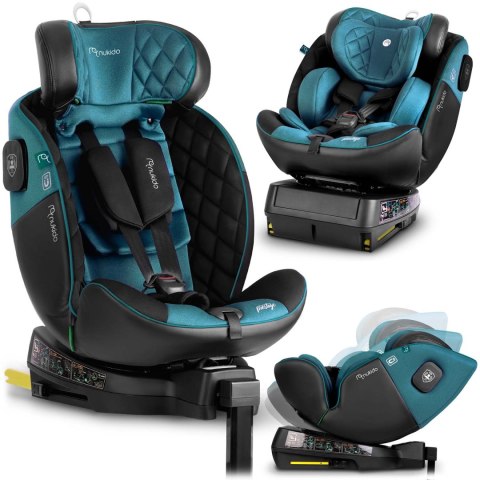 Fotelik samochodowy Nukido Prestige Line czarno-niebieski 0-36 kg ISOFIX