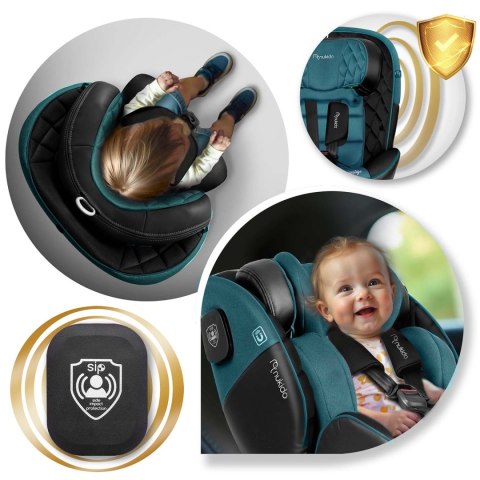 Fotelik samochodowy Nukido Prestige Line czarno-niebieski 0-36 kg ISOFIX