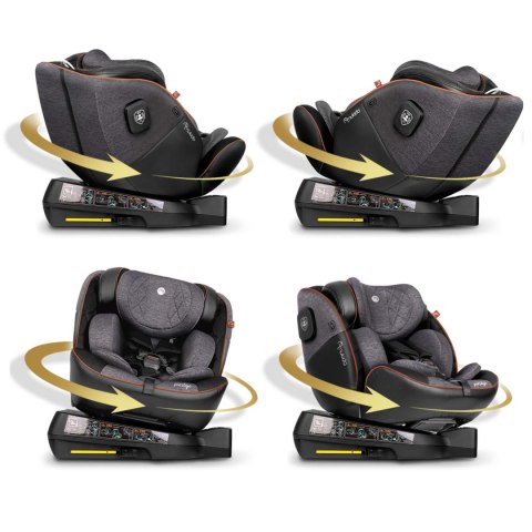 Fotelik samochodowy Nukido Prestige Line czarno-szary 0-36 kg ISOFIX