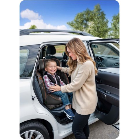 Fotelik samochodowy Nukido Prestige Line czarno-szary 0-36 kg ISOFIX