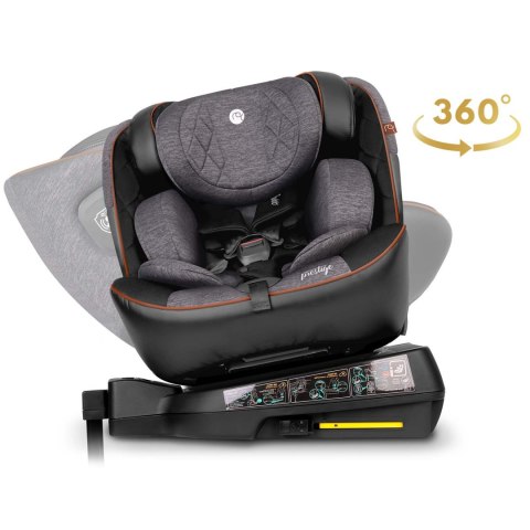 Fotelik samochodowy Nukido Prestige Line czarno-szary 0-36 kg ISOFIX