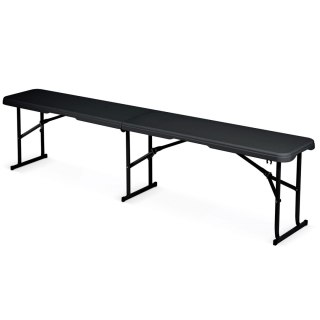 Ławka ogrodowa składana 180 cm Plonos czarna