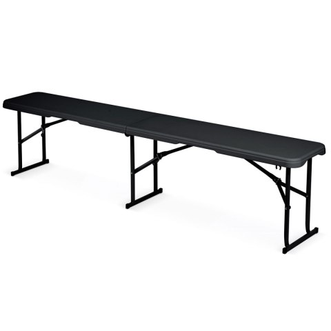 Ławka ogrodowa składana 180 cm Plonos czarna
