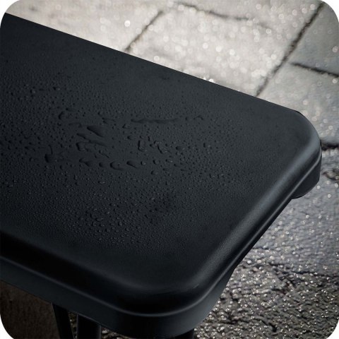 Ławka ogrodowa składana 180 cm Plonos czarna