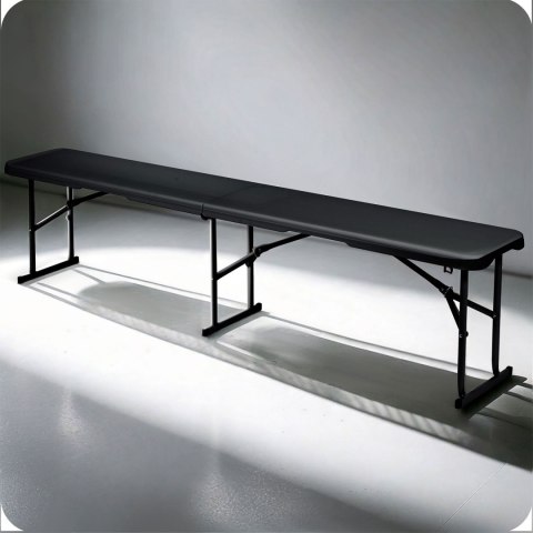 Ławka ogrodowa składana 180 cm Plonos czarna