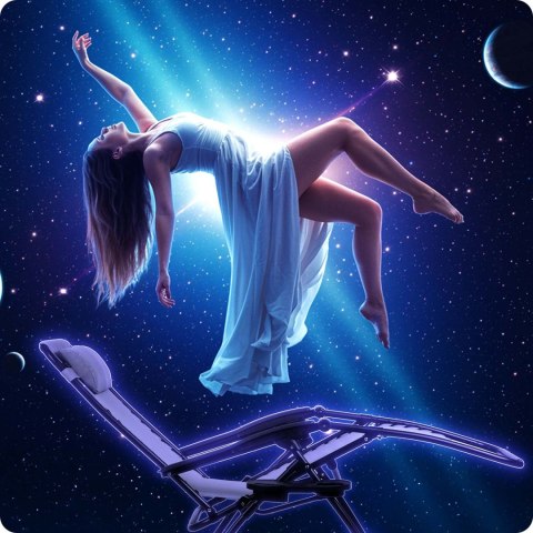 Leżak ogrodowy składany z poduszką Sofotel ChillWell szary