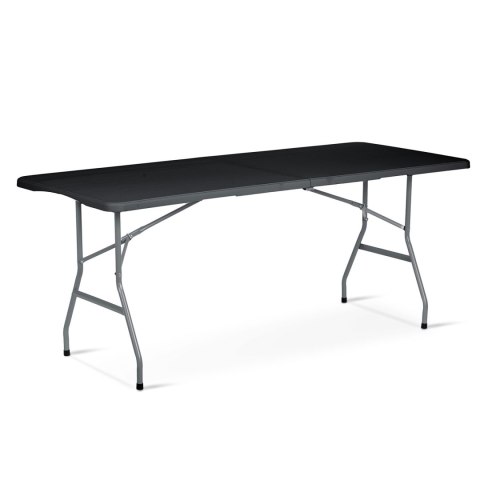 Zestaw ogrodowy składany ławka + 2 ławki 180 cm Plonos czarny